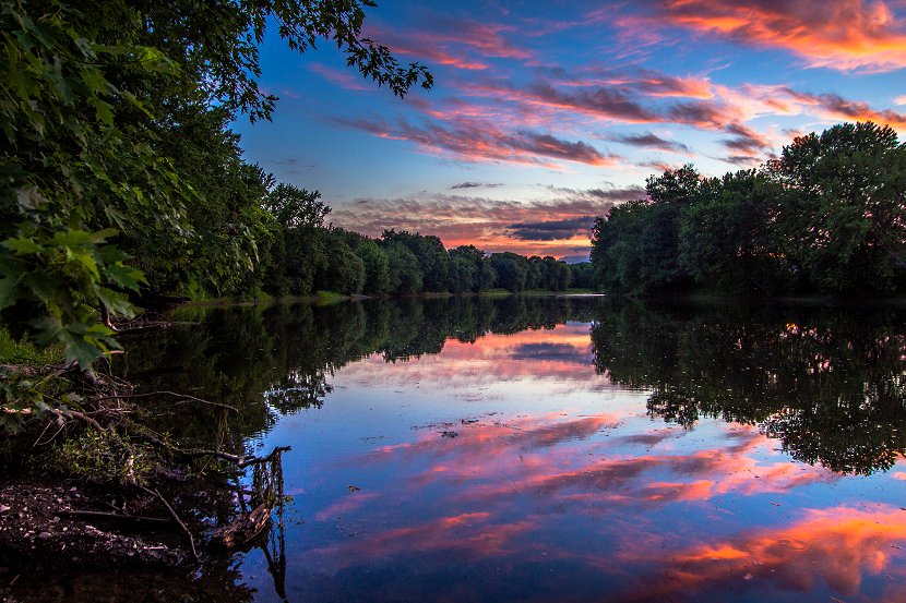 Summer Sunset on the Wallkill River by John Morzen