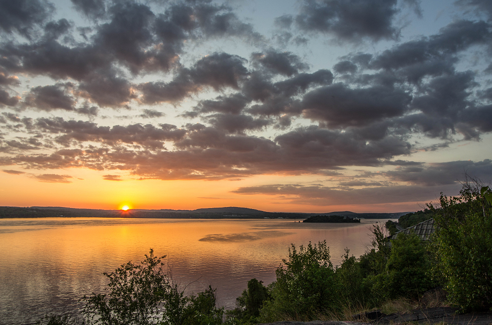 Hudson River and Bannerman Island at Sunset, by John Morzen