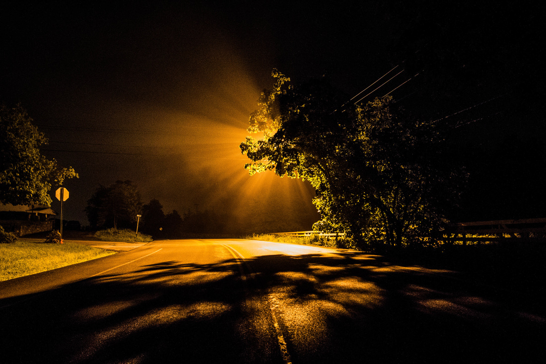 Street Light, Late Night, Wappingers, by John Morzen