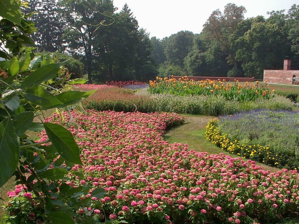 The formal gardens at the Vanderbilt Estate in Hyde Park.